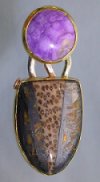 Amulets Talisman Many Rivers sugilite pertified palm root tiger iron danburite, amethyst, ruby