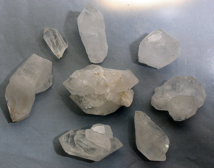 quartz crystal healing meditation chakra energy light work layout set